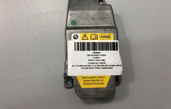BMW 6 E63 E64 Airbag control unit/module 9118931