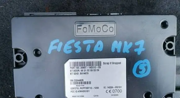 Ford Fiesta Bluetooth control unit module AM5T14D212CB 0021CCE0E2C9 1422ASG101
