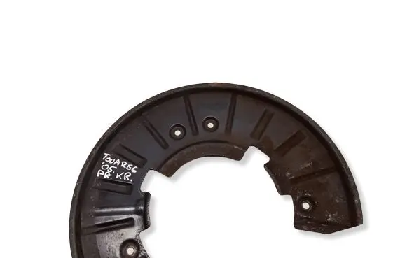 Volkswagen Touareg I Front brake disc dust cover plate 