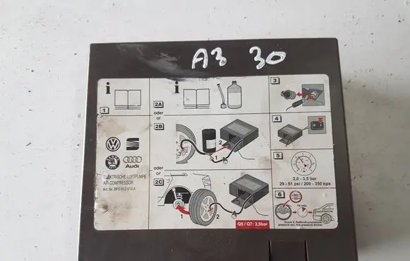 Audi A3 S3 8P Tire air pump compressor 8P0012615AIAUTOPI 8P0012615A