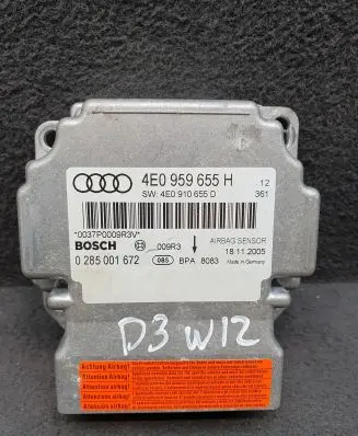 Audi A8 S8 D3 4E Airbag control unit/module 4E0959655H 4E0910655D 0285001672