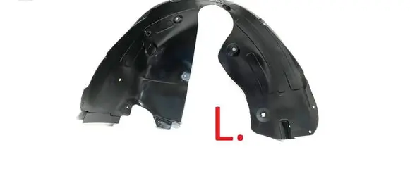 Front wheel arch liner splash guards