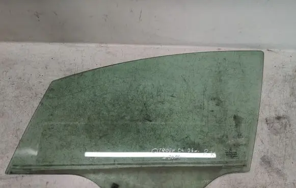 Citroen C4 I Front door window glass four-door