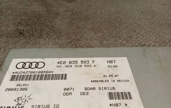 Audi A6 S6 C6 4F Other control units/modules 4E0035593F 4E0910593K