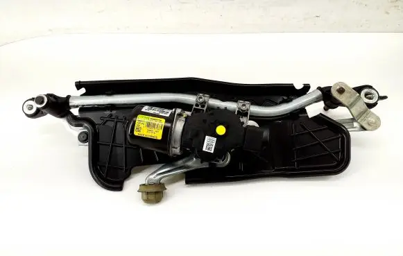 Front wiper linkage and motor
