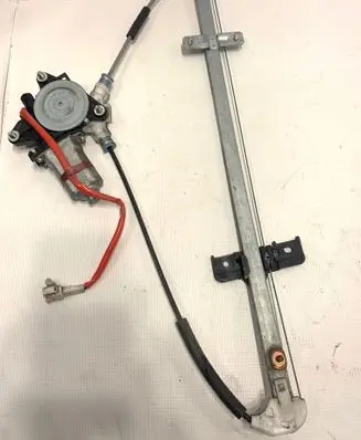 Rear door window regulator with motor
