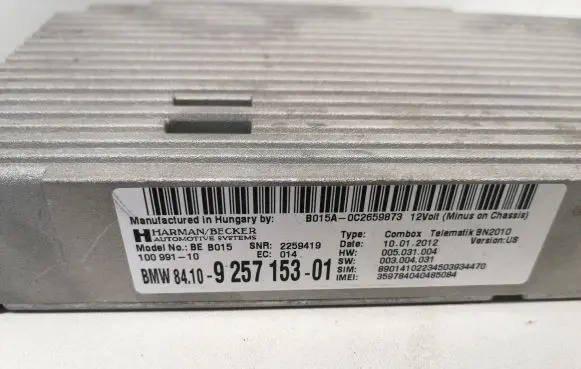BMW 7 F01 F02 F03 F04 Bluetooth control unit module 9257153