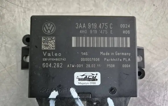 Volkswagen Touran II Parking PDC control unit/module 3AA919475C 4H0919475E 604282