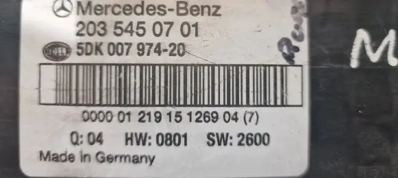 Mercedes-Benz C W203 Comfort/convenience module 2035450701 5DK00797420 19151269