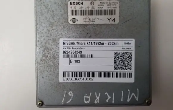 Nissan Micra Engine control unit/module 0261204249