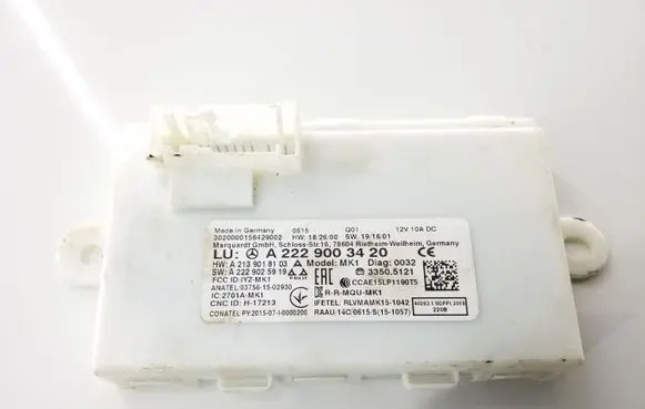 Mercedes-Benz EQC Other control units/modules A2229003420