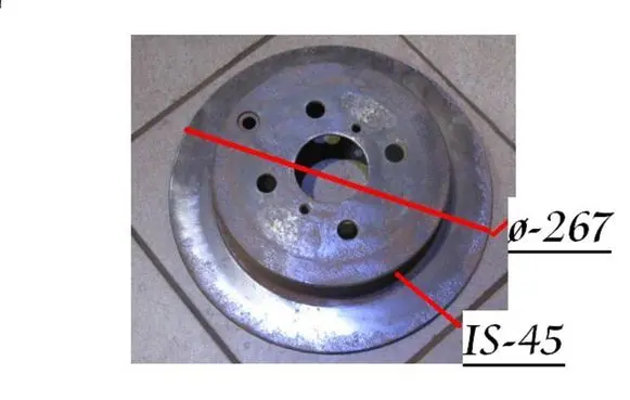 Rear brake disc