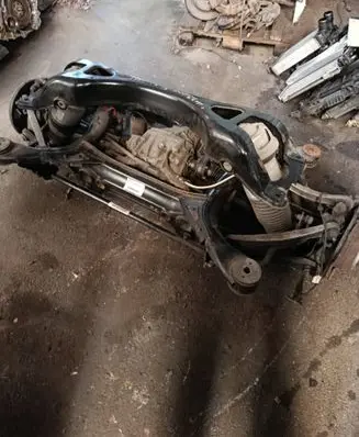 Volkswagen Touareg I Rear axle beam with reductor 7L0500041 2643048 LZ5D0101027