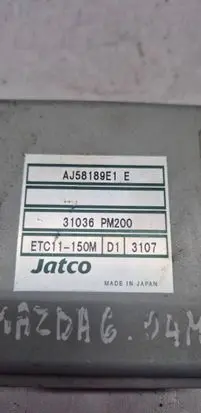 Mazda 6 Gearbox control unit/module AJ58189E1E 31036PM200 ETC11150M