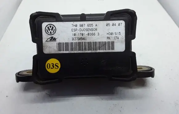 Volkswagen Golf V ESP acceleration yaw rate sensor 7H0907655A 10170103663