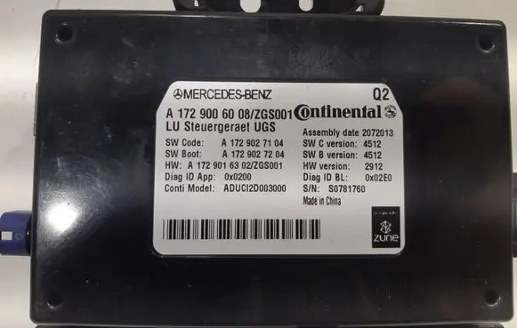 Mercedes-Benz E W212 Other control units/modules A1729006008