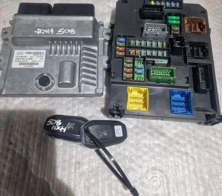 Peugeot 508 RXH Engine ECU kit and lock set 9804828580 9813656580 980668798001