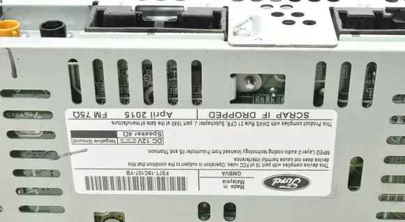 Ford Fusion II Radio/CD/DVD/GPS head unit FS7T19C107YB