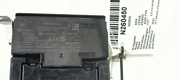 Lexus ES VII XZ10 Central body control module 8674076270