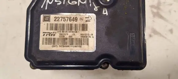 Opel Insignia A ABS Pump 22757649 16817015 16312215B