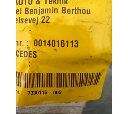 Mercedes-Benz C W205 Tire pressure sensor 0014016113