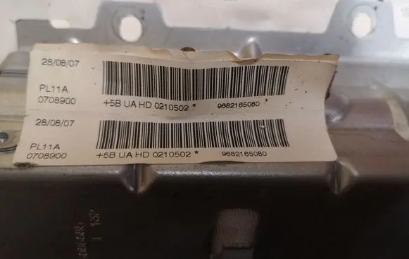 Citroen C4 I Passenger airbag 9682165080 0708900 6086685