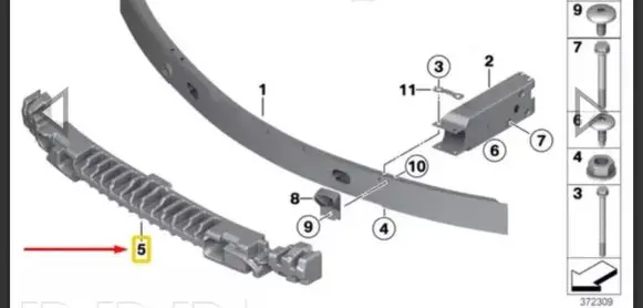 BMW X3 F25 Front bumper 51647210496 7210496