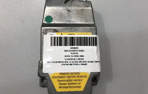 BMW Z4 E85 E86 Airbag control unit/module 9118749