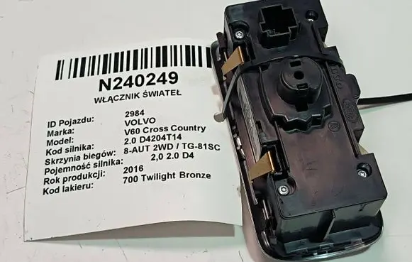 Volvo V60 Light switch 31443839