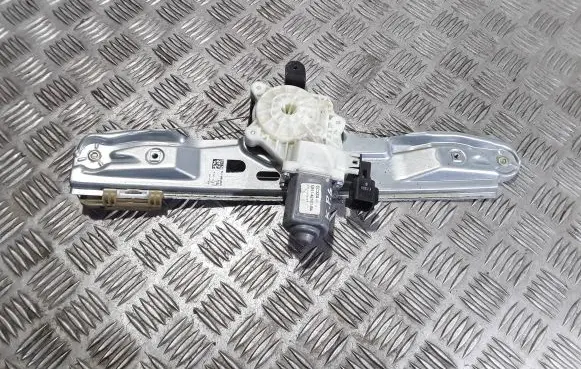 Rear door window regulator with motor