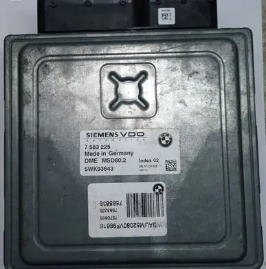 BMW 3 E90 E91 Engine control unit/module 7583225 5WK93643 MSD802