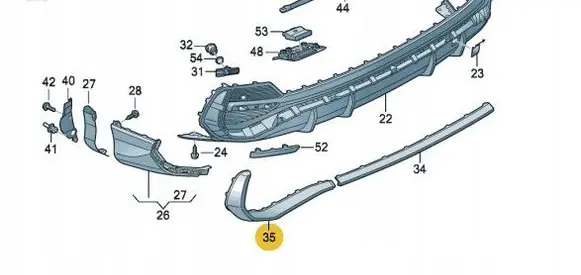 Audi Q3 F3 Rear bumper trim bar molding 83F807968