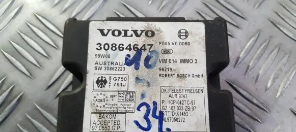 Volvo S40, V40 Immobilizer control unit/module 30864647 f005v00060