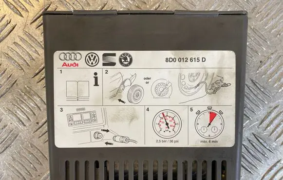 Audi A6 S6 C6 4F Tire air pump compressor 8D0012615D