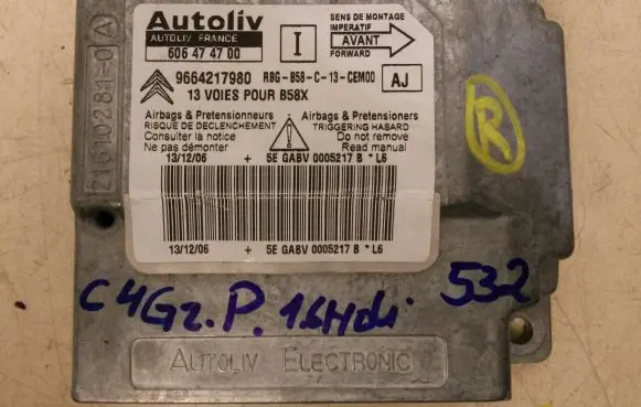 Citroen C4 Grand Picasso Airbag control unit/module 9664217980 606474700