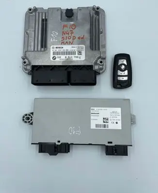 BMW 5 F10 F11 Engine ECU kit and lock set 8514740 0281018364