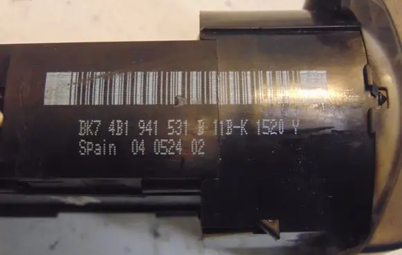 Audi A6 S6 C5 4B Light switch 4B1941531B