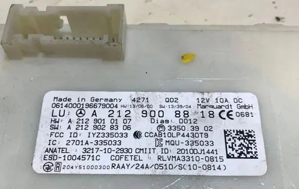 Mercedes-Benz E W212 Other control units/modules A2129008818