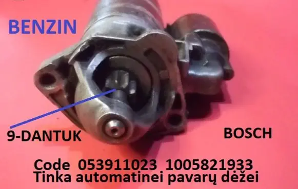 Volkswagen PASSAT B5.5 Starter motor 053911023 1005821933
