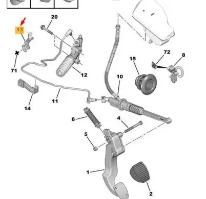 Citroen C3 Parking sensor (PDC) wiring loom 9804237480