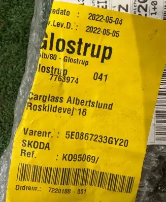 Skoda Octavia Mk3 (5E) (A) pillar trim 5E0867233G