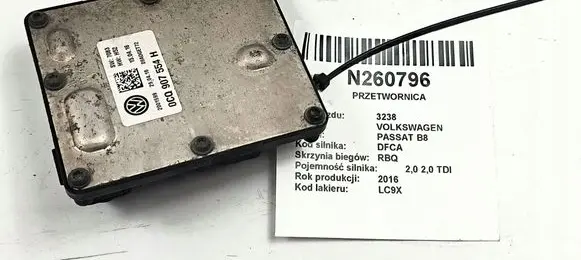 Volkswagen PASSAT B8 Air suspension control unit module (rear) 0CQ907554H