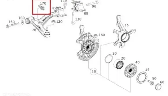 Mercedes-Benz B W246 W242 Nuts/bolts A2469900156