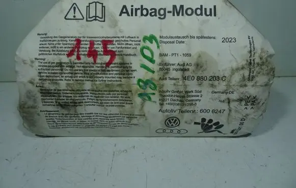 Audi A8 S8 D3 4E Passenger airbag 4E0880203C