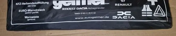 Dacia Spring Emergency warning sign 