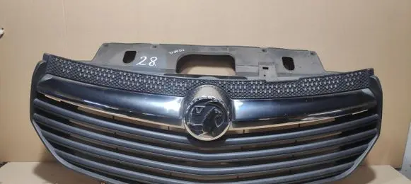 Opel Vivaro Front bumper upper radiator grill 214B37781R
