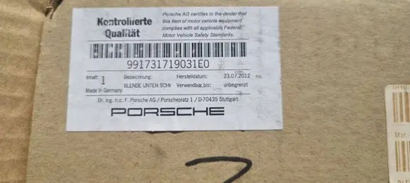 Porsche 911 991 Rear view mirror (interior) 991731719031E0 23072012 991737719031E0