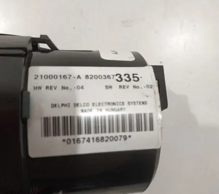 Renault Espace - Grand espace IV Climate control unit 21000167A 21000167 8200367335