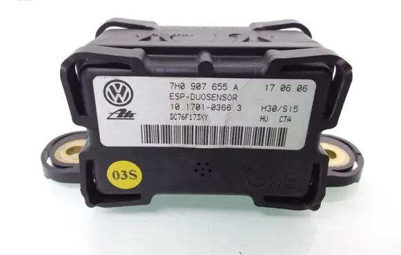 Volkswagen Touran I ESP acceleration yaw rate sensor 7H0907655A 10170103663