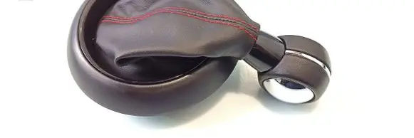 Gear lever shifter trim leather/knob